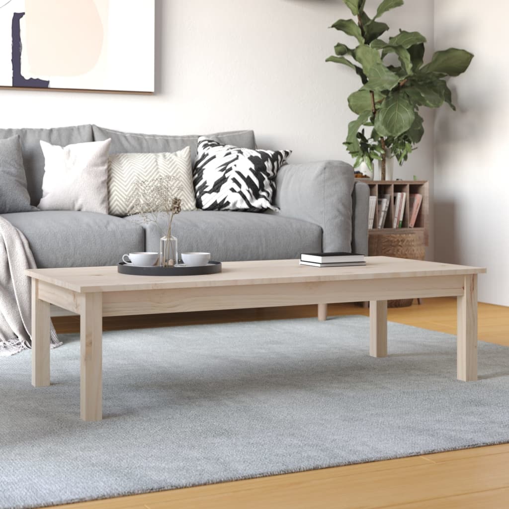 tömör fenyőfa dohányzóasztal 110 x 50 x 30 cm