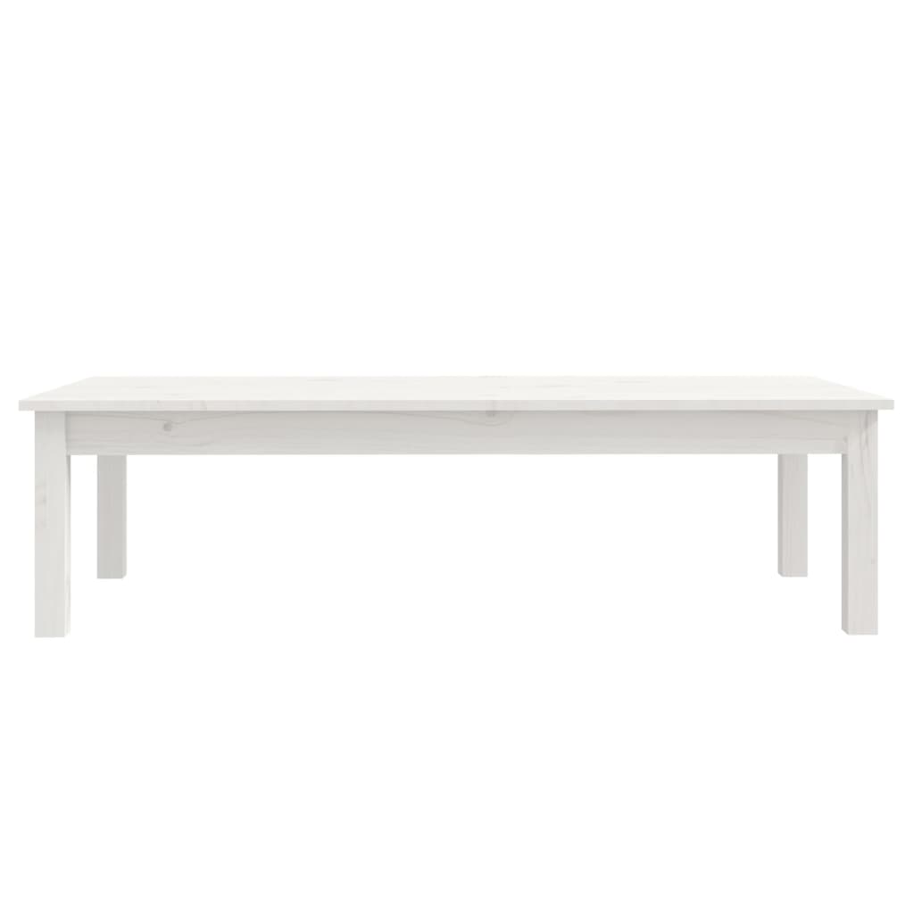 fehér tömör fenyőfa dohányzóasztal 110 x 50 x 30 cm