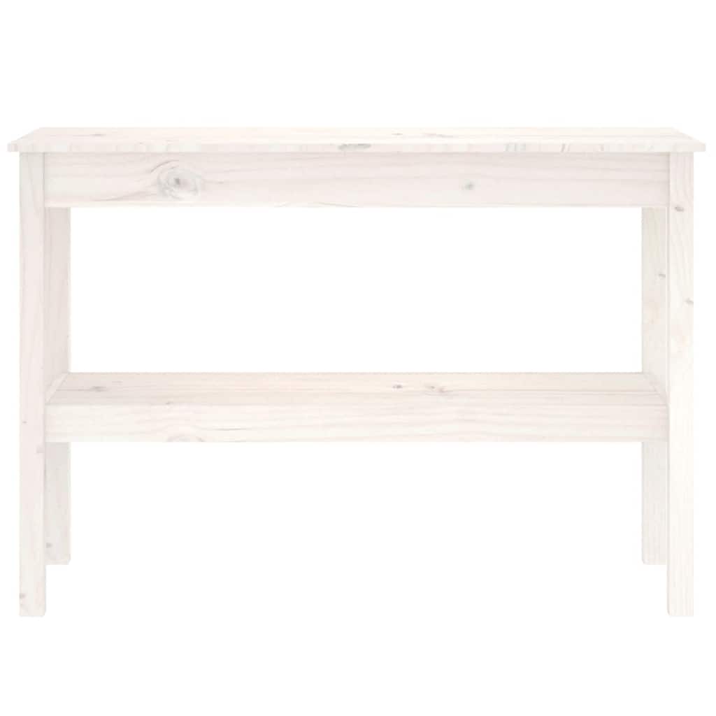 fehér tömör fenyőfa tálalóasztal 110 x 40 x 75 cm