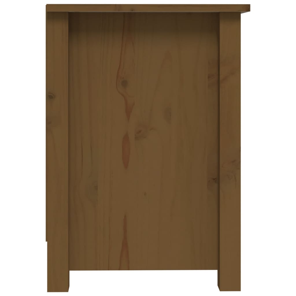 mézbarna tömör fenyőfa TV-szekrény 103 x 36,5 x 52 cm