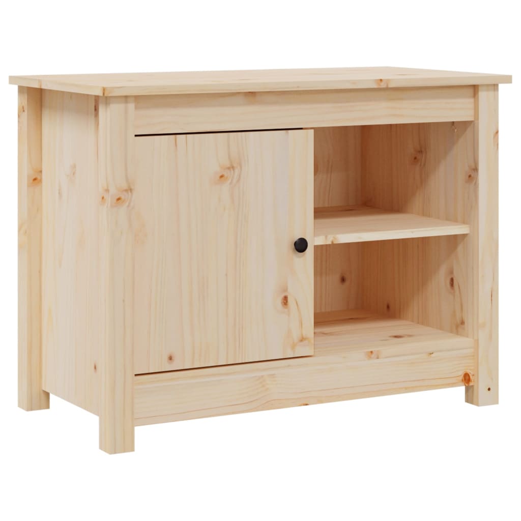 tömör fenyőfa TV-szekrény 70 x 36,5 x 52 cm