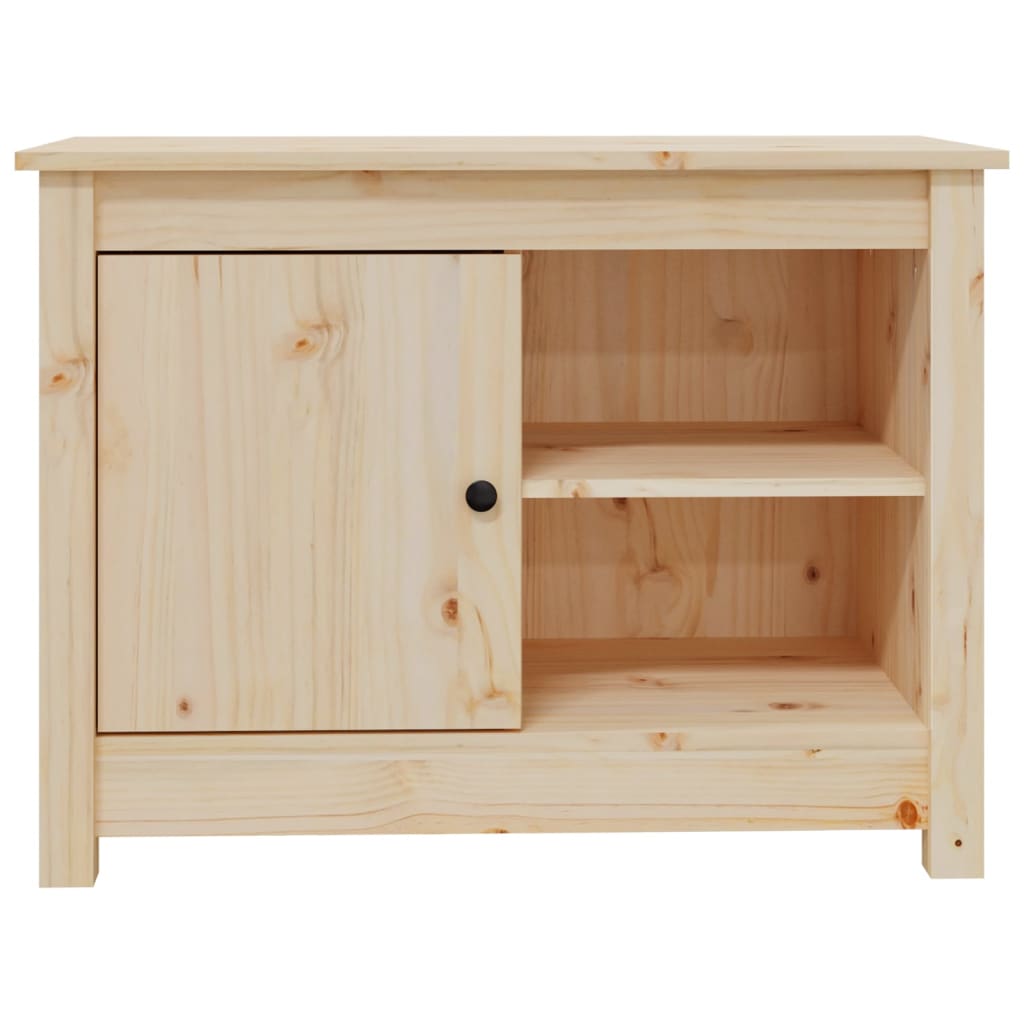 tömör fenyőfa TV-szekrény 70 x 36,5 x 52 cm