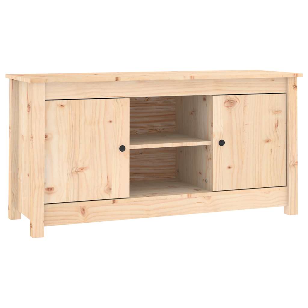 tömör fenyőfa TV-szekrény 103 x 36,5 x 52 cm