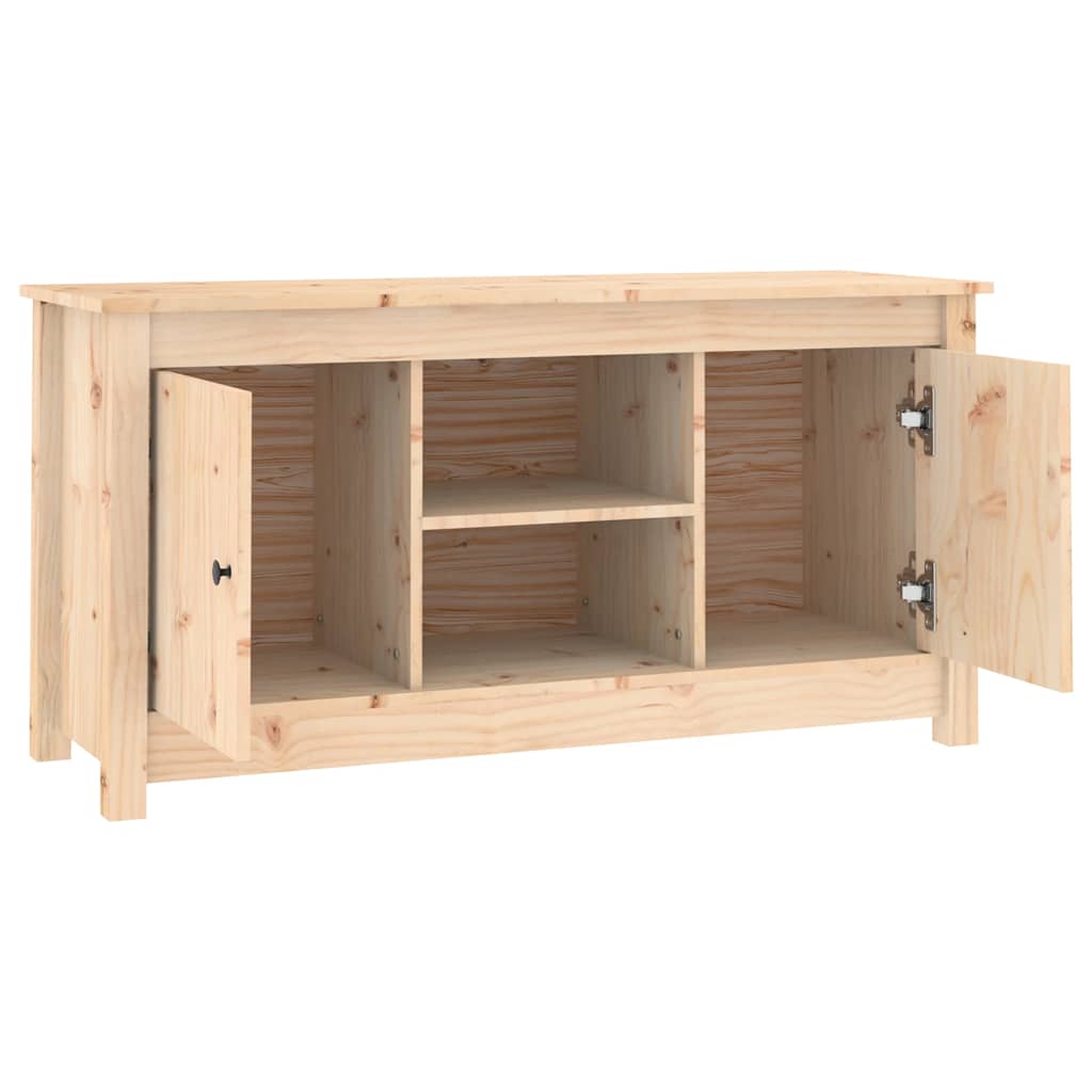 tömör fenyőfa TV-szekrény 103 x 36,5 x 52 cm