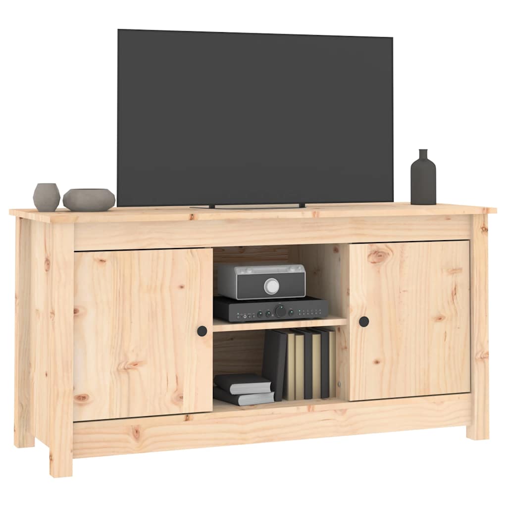 tömör fenyőfa TV-szekrény 103 x 36,5 x 52 cm