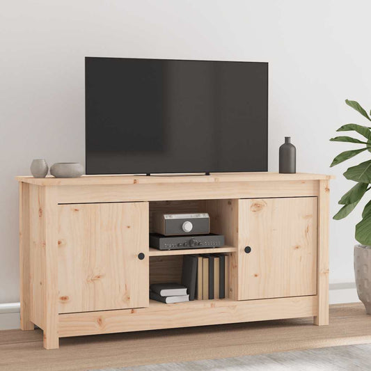 tömör fenyőfa TV-szekrény 103 x 36,5 x 52 cm