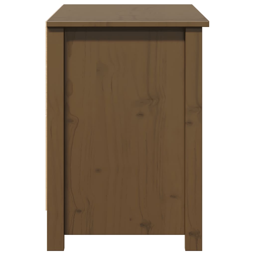mézbarna tömör fenyőfa TV-szekrény 103 x 36,5 x 52 cm