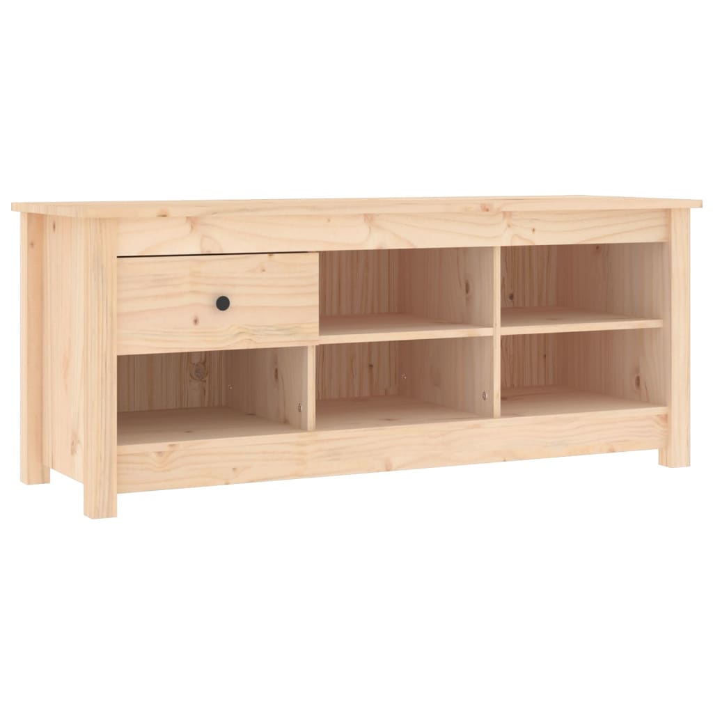 tömör fenyőfa cipősszekrény 110 x 38 x 45,5 cm