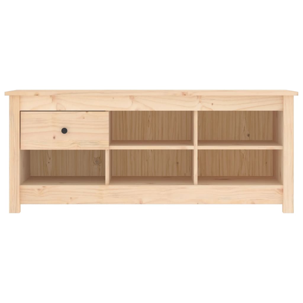 tömör fenyőfa cipősszekrény 110 x 38 x 45,5 cm