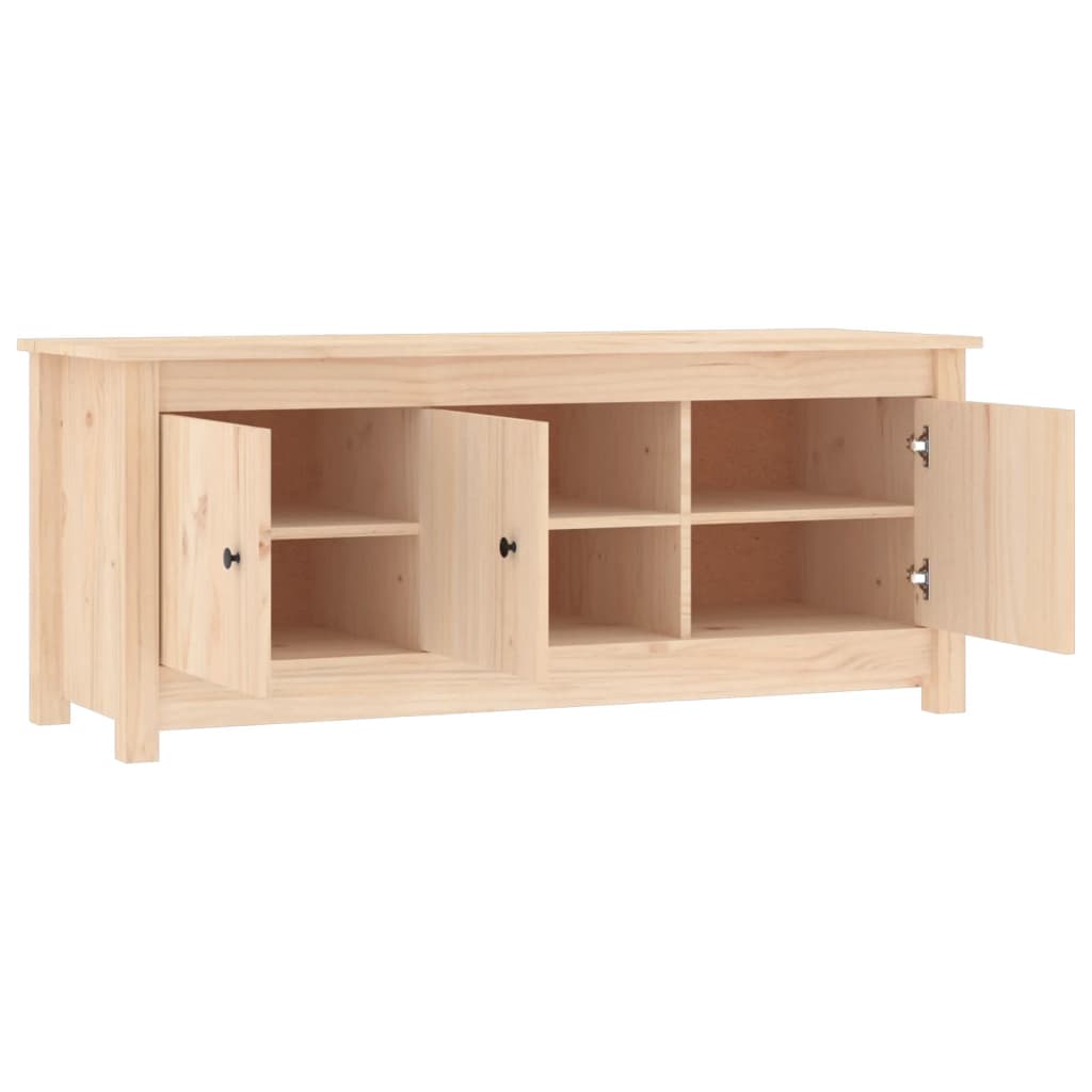 tömör fenyőfa cipősszekrény 110 x 38 x 45,5 cm