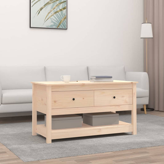 tömör fenyőfa dohányzóasztal 102 x 49 x 55 cm