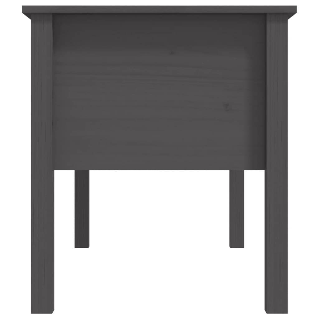 szürke tömör fenyőfa dohányzóasztal 102 x 49 x 55 cm