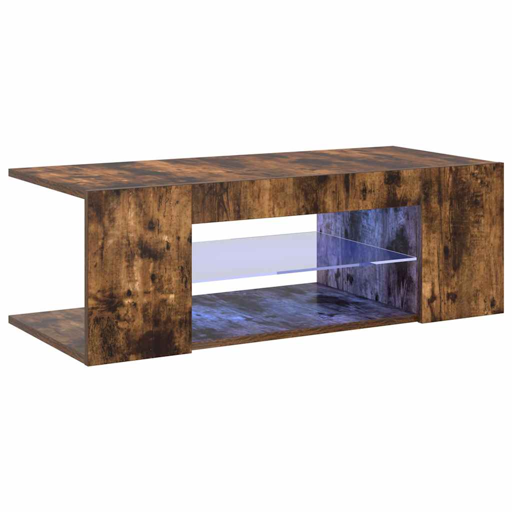 füstös tölgy színű LED-es TV-szekrény 90 x 39 x 30 cm