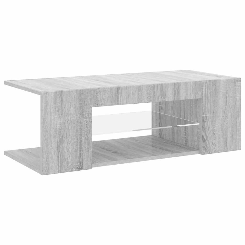 szürke sonoma színű LED-es TV-szekrény 90 x 39 x 30 cm