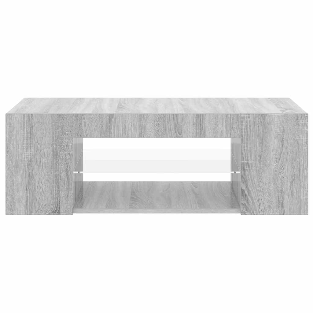 szürke sonoma színű LED-es TV-szekrény 90 x 39 x 30 cm