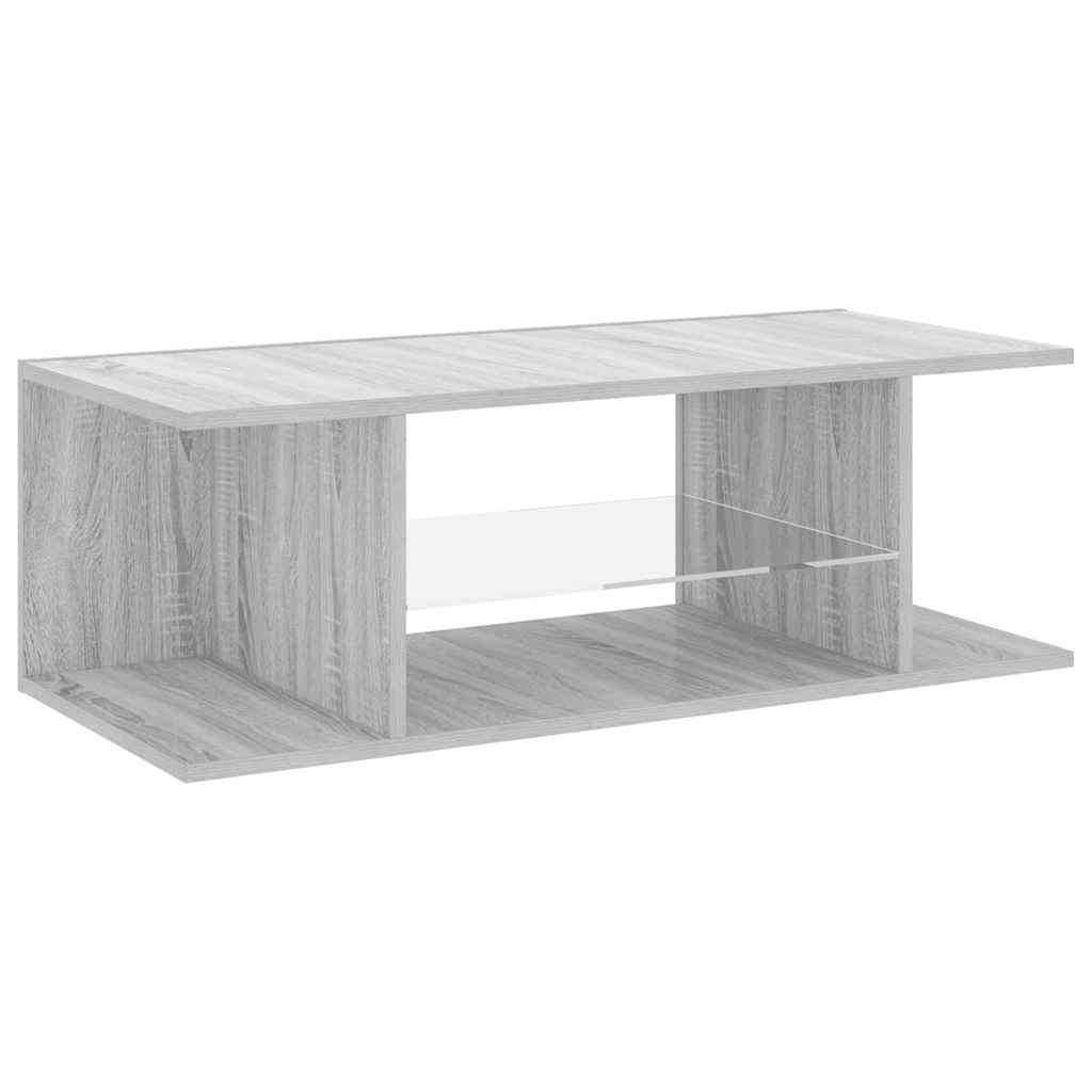 szürke sonoma színű LED-es TV-szekrény 90 x 39 x 30 cm