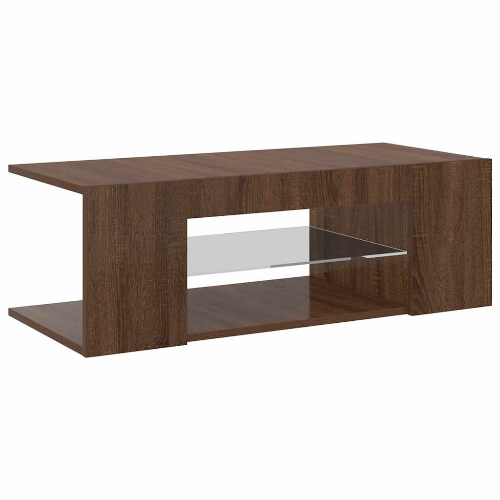 barna tölgy színű LED-es TV-szekrény 90 x 39 x 30 cm
