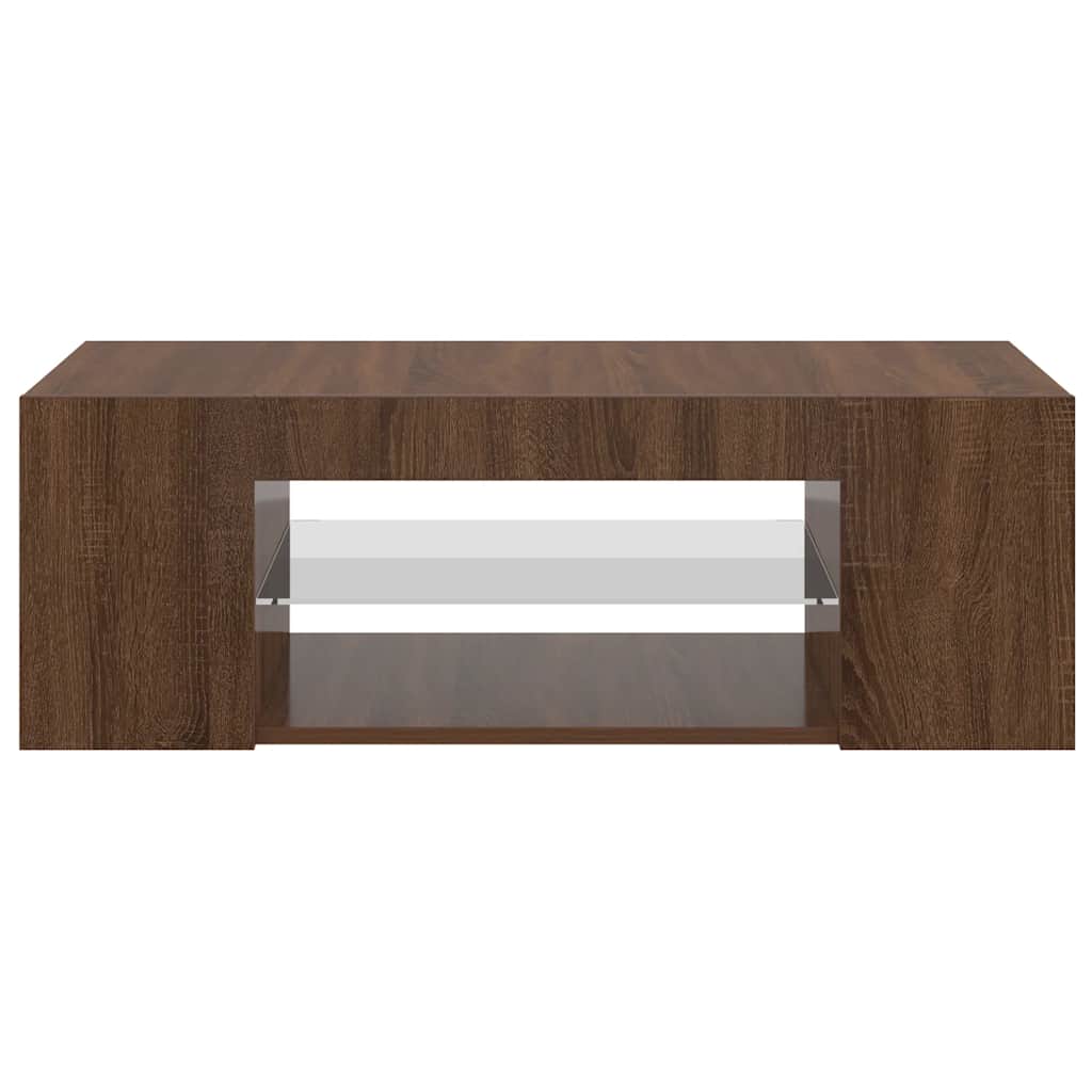 barna tölgy színű LED-es TV-szekrény 90 x 39 x 30 cm