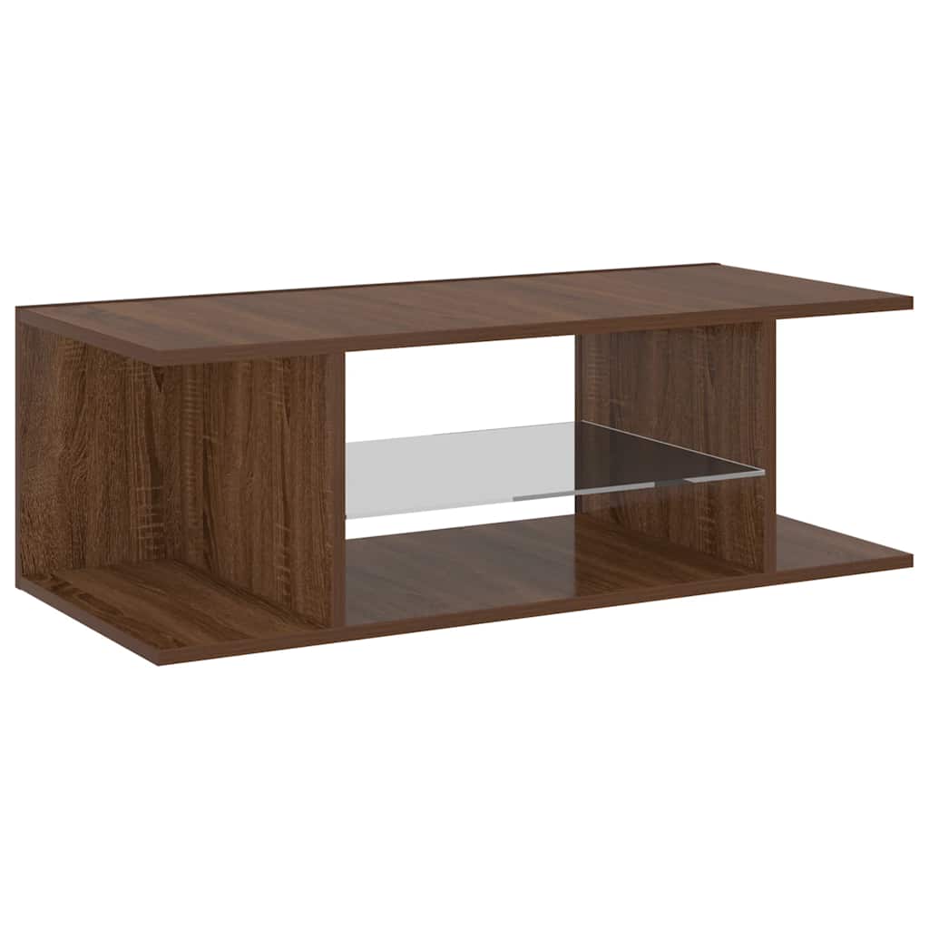 barna tölgy színű LED-es TV-szekrény 90 x 39 x 30 cm
