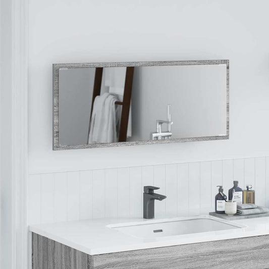 Tükör LED -es lámpákkal Szürke Sonoma 90 x 8,5 x 37 cm Faanyag