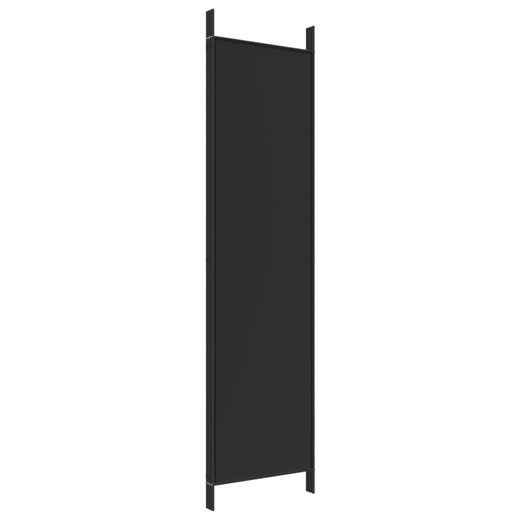 4 paneles fekete szövet térelválasztó 200 x 200 cm