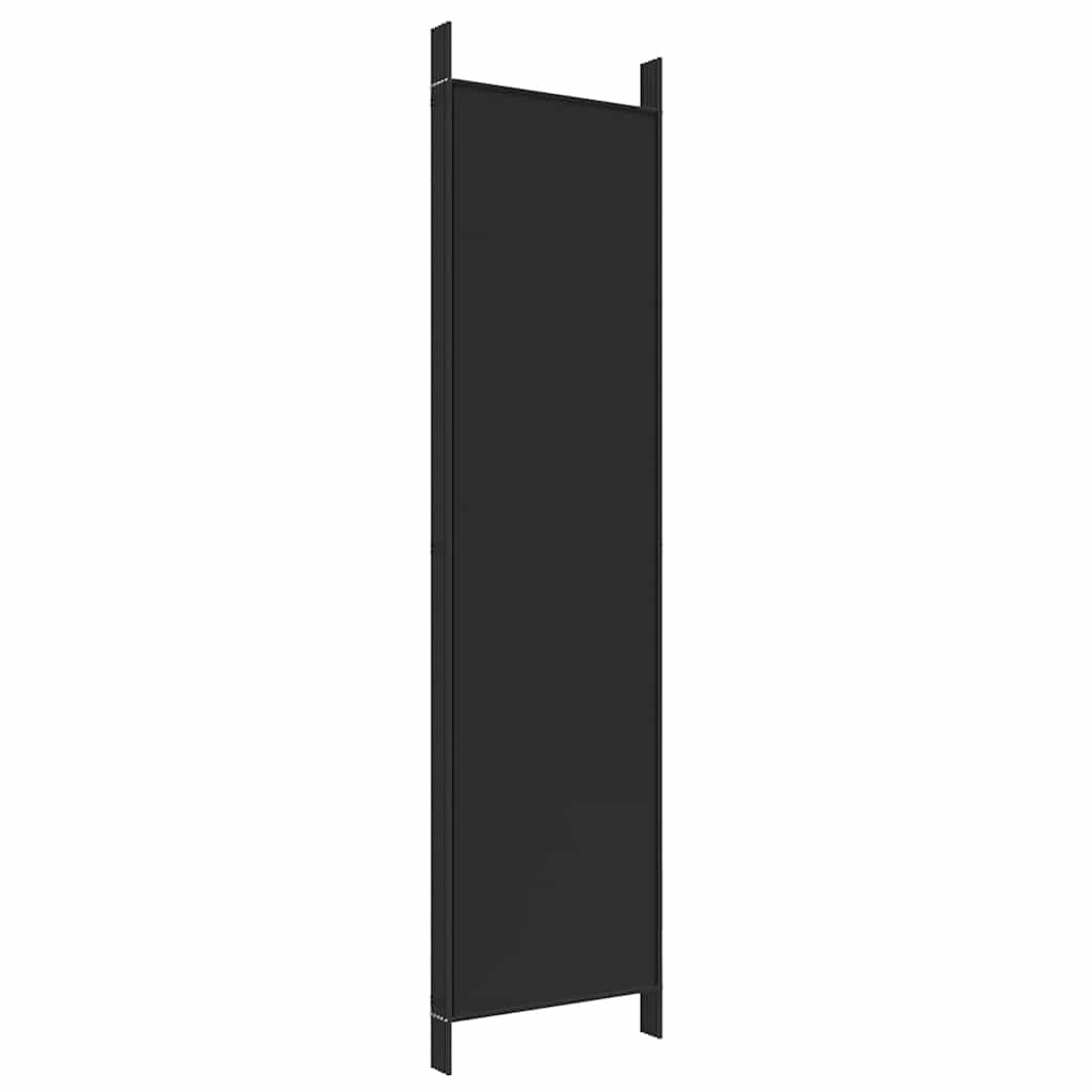 5 paneles fekete szövet térelválasztó 250x200 cm
