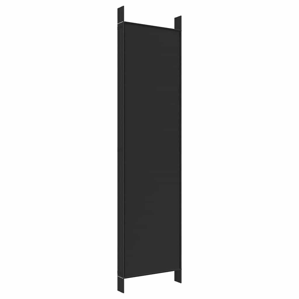 6 paneles fekete szövet térelválasztó 300x200 cm