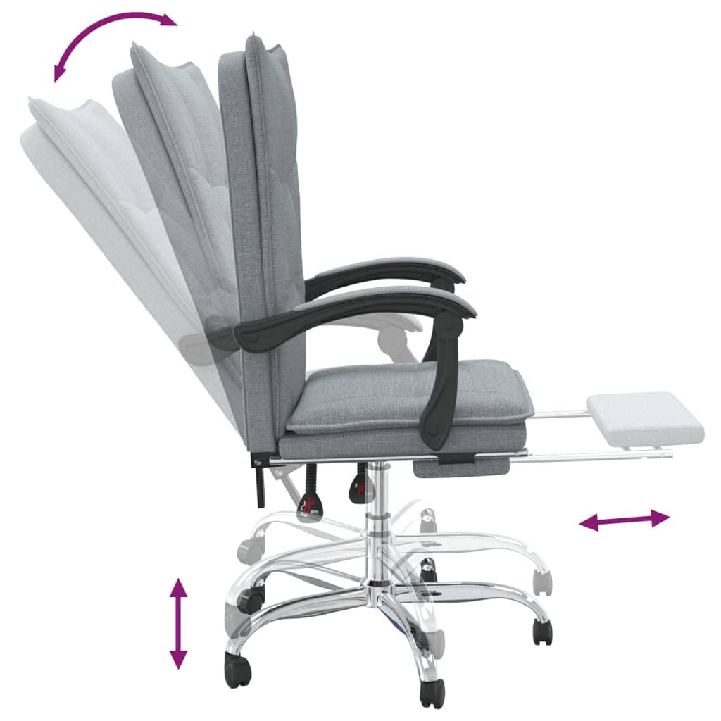 világosszürke szövet dönthető irodaszék