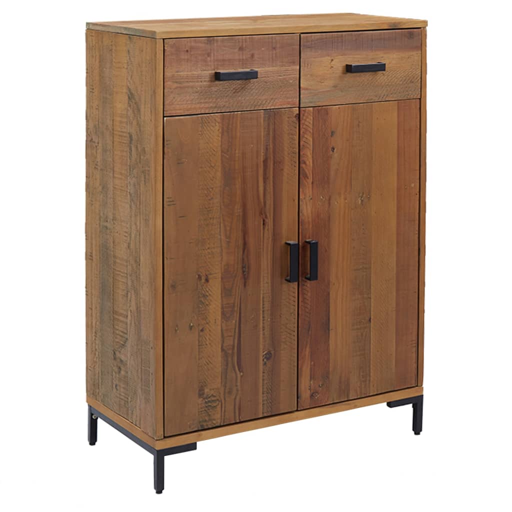 tömör újrahasznosított fenyőfa cipőtartó 75 x 40 x 110 cm