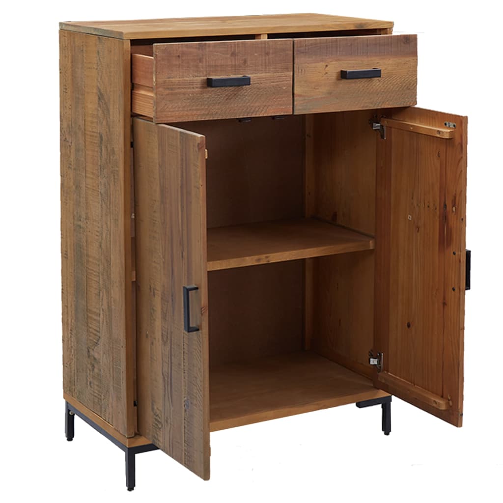 tömör újrahasznosított fenyőfa cipőtartó 75 x 40 x 110 cm