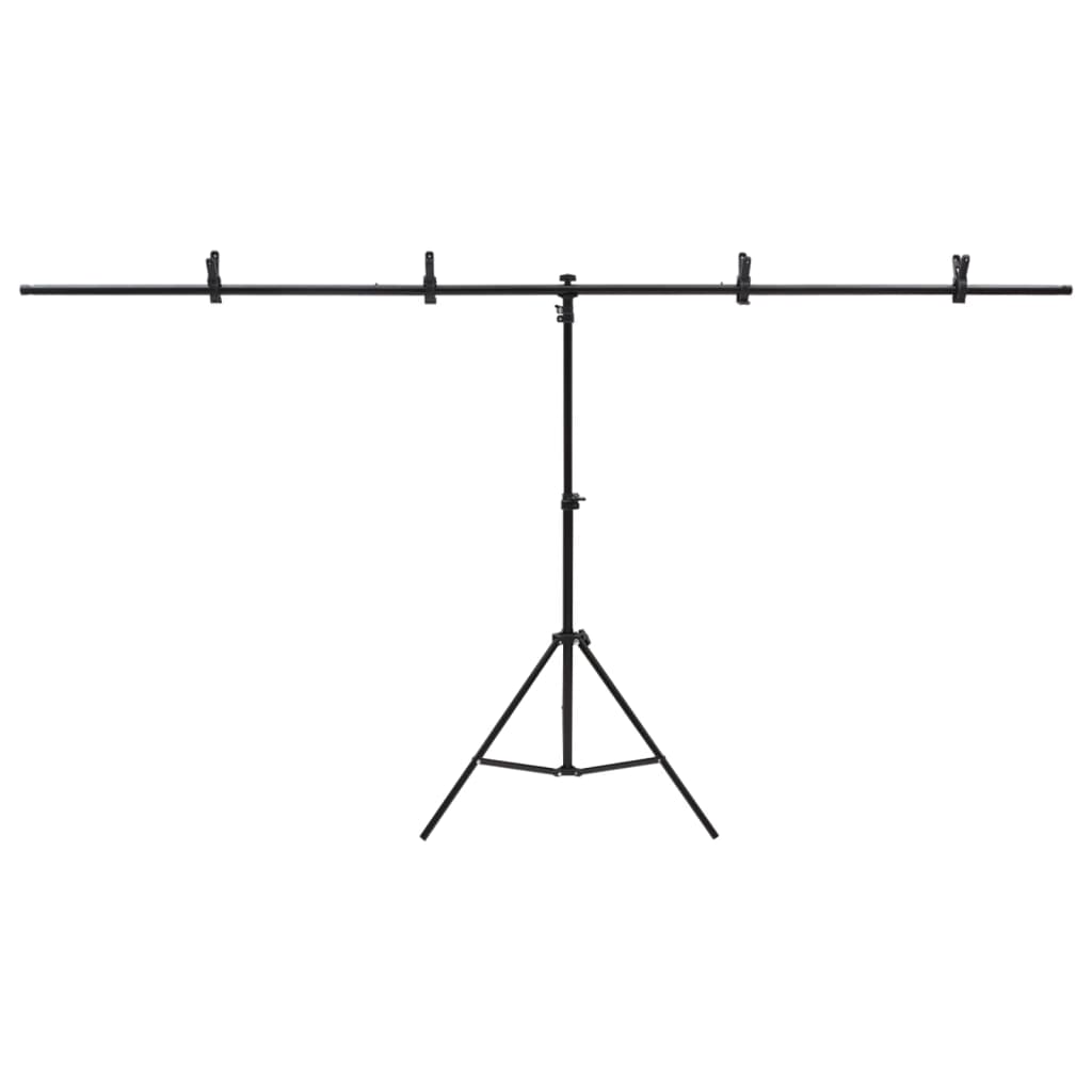 fekete háttér állvány T-alakú 201x60x(70-200) cm