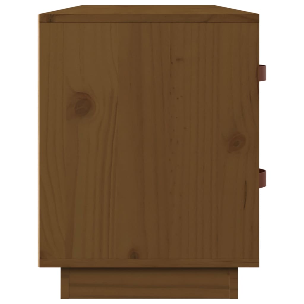 mézbarna tömör fenyőfa cipőtároló pad 100 x 34 x 45 cm