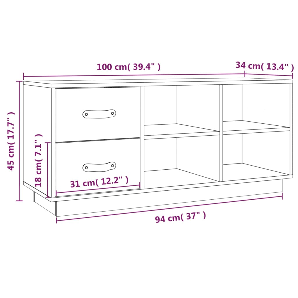 fekete tömör fenyőfa cipőtároló pad 100 x 34 x 45 cm