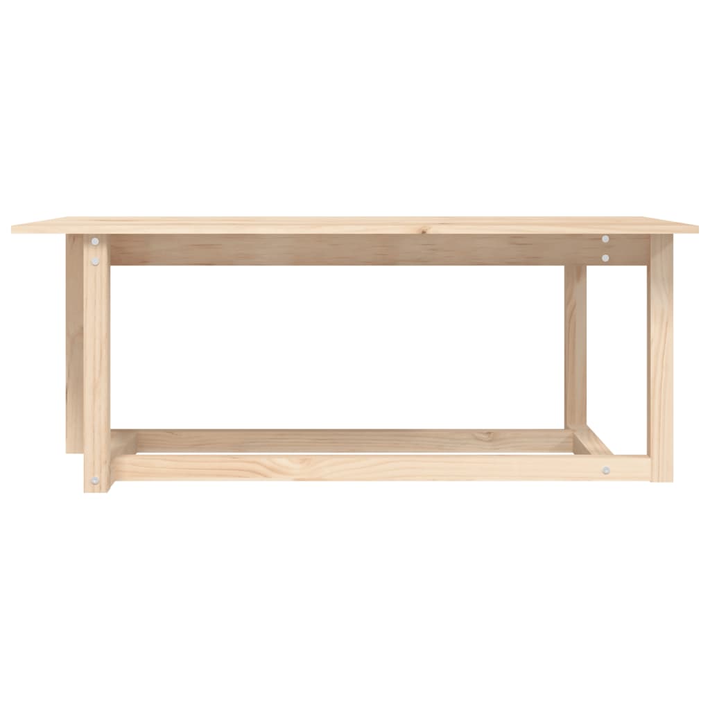 tömör fenyőfa dohányzóasztal 110 x 55 x 45 cm