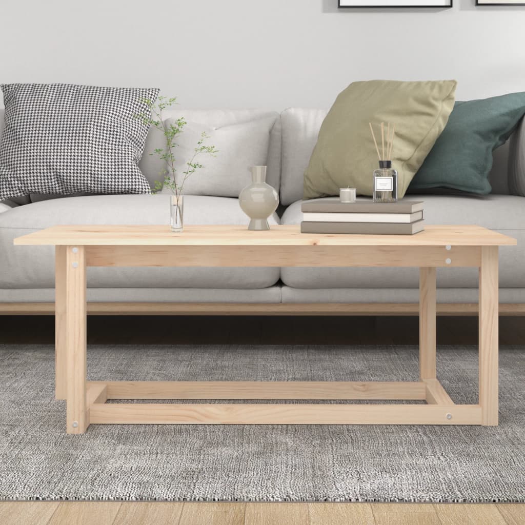 tömör fenyőfa dohányzóasztal 110 x 55 x 45 cm
