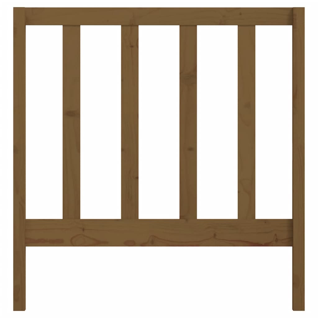 mézbarna tömör fenyőfa ágyfejtámla 95 x 4 x 100 cm