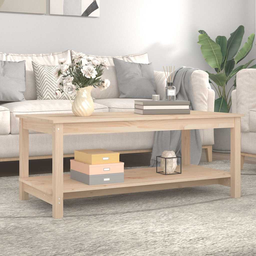 tömör fenyőfa dohányzóasztal 110 x 55 x 45 cm