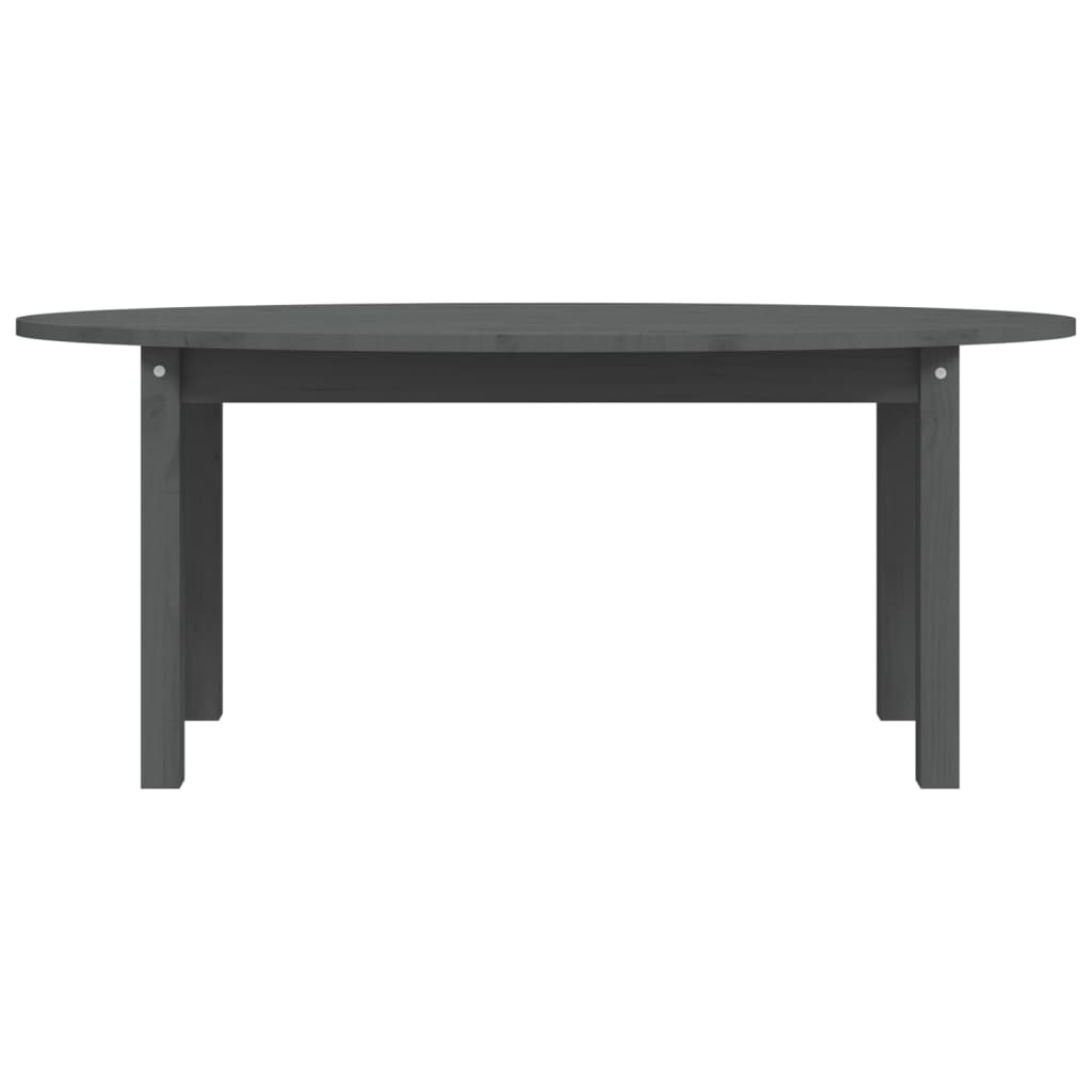 szürke tömör fenyőfa dohányzóasztal 110 x 55 x 45 cm