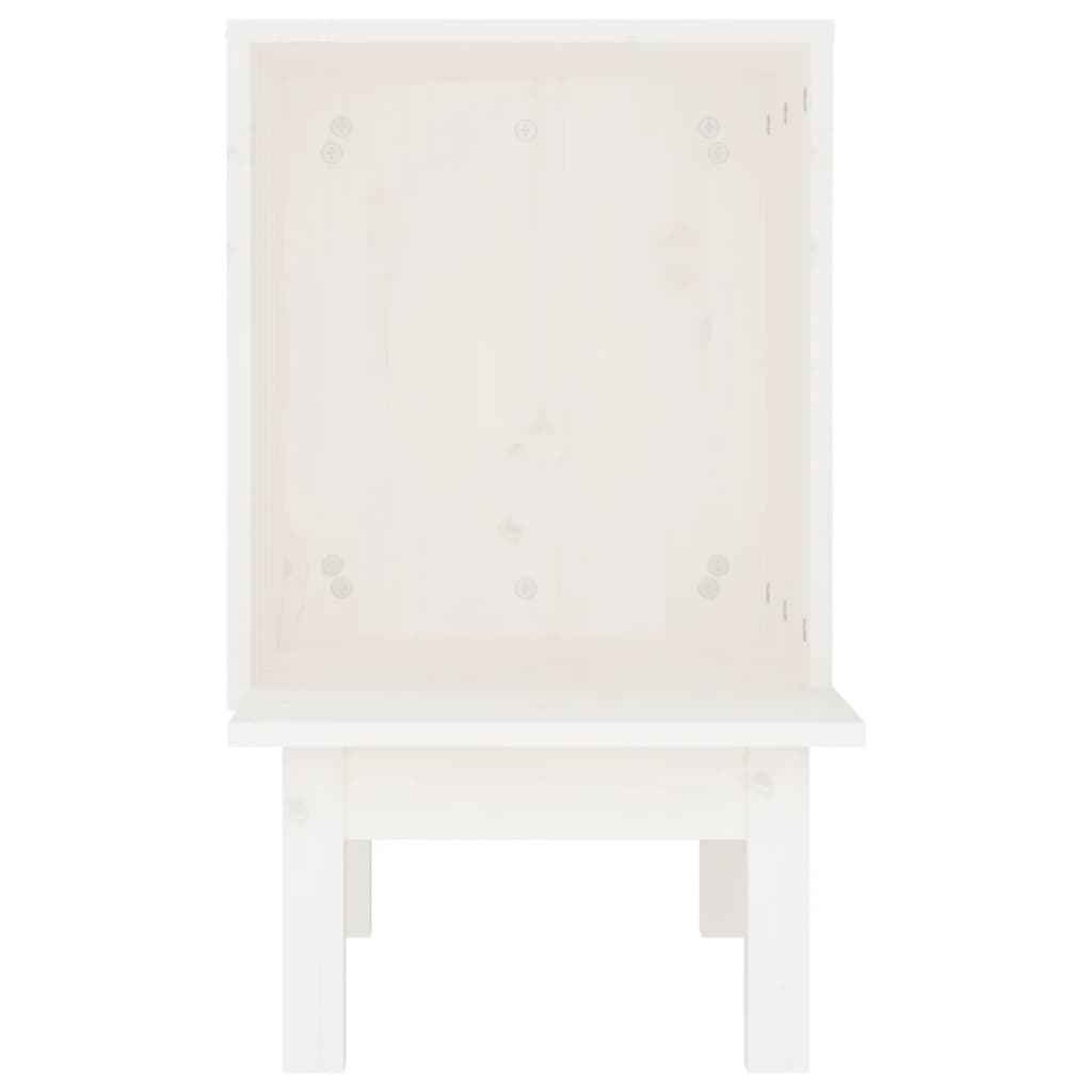 tömör fenyőfa macskaház fehér 60 x 36 x 60 cm