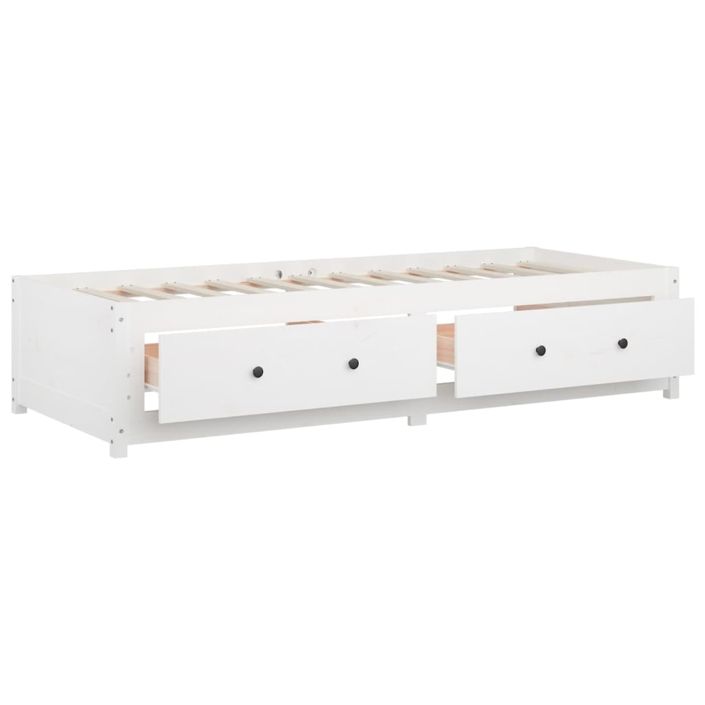 fehér tömör fenyőfa kanapéágy matrac nélkül 80 x 200 cm