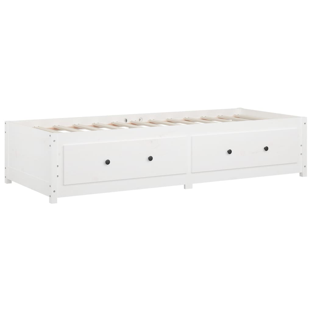 fehér tömör fenyőfa kanapéágy matrac nélkül 90 x 200 cm