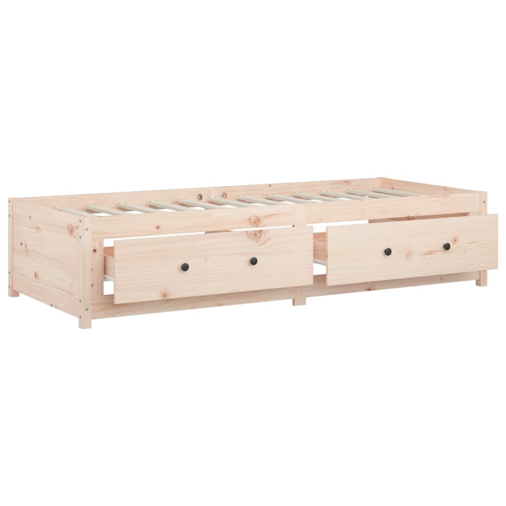 tömör fenyőfa kanapéágy 90 x 190 cm (Single)