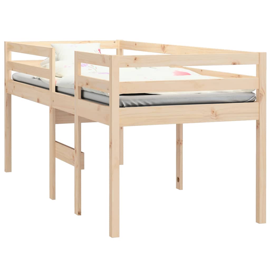 tömör fenyőfa magasított ágy 75x190 cm