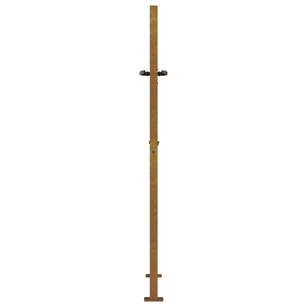 Corten acél kertkapu 100x125 cm, fa mintázatú