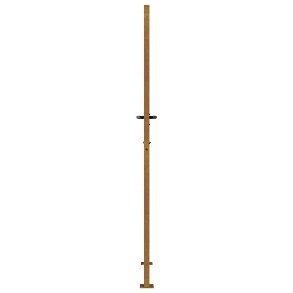 Corten acél kertkapu 100x200 cm, fa mintázatú