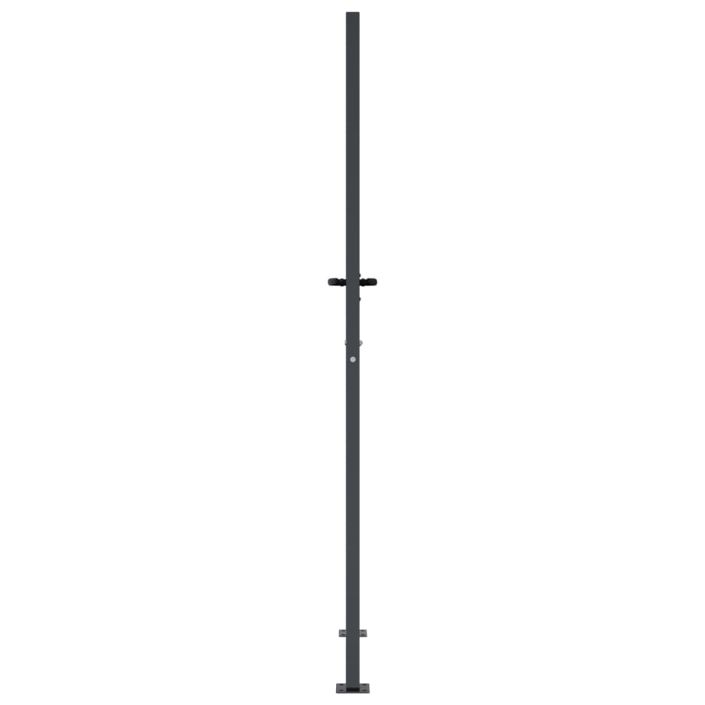 antracit színű, fűmintás acél kerti kapu 100x175 cm