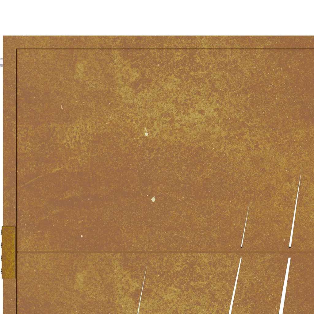 Corten acél kerti kapu 100x75 cm, fűmintás