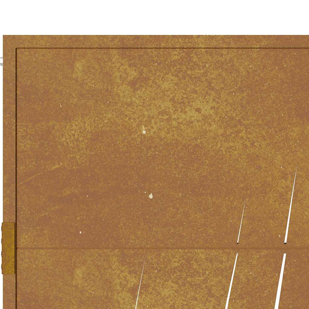 Corten acél kerti kapu 100x125 cm, fűmintás