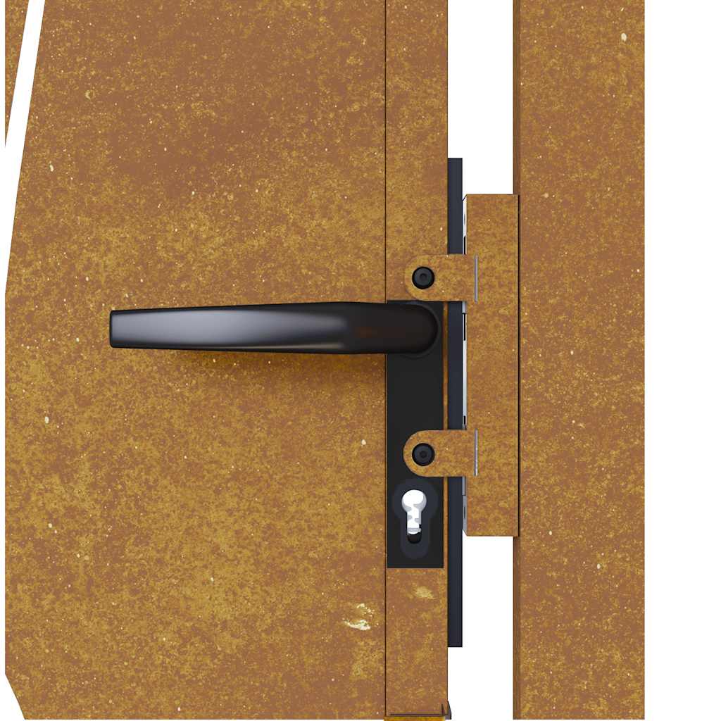 Corten acél kerti kapu 100x125 cm, fűmintás