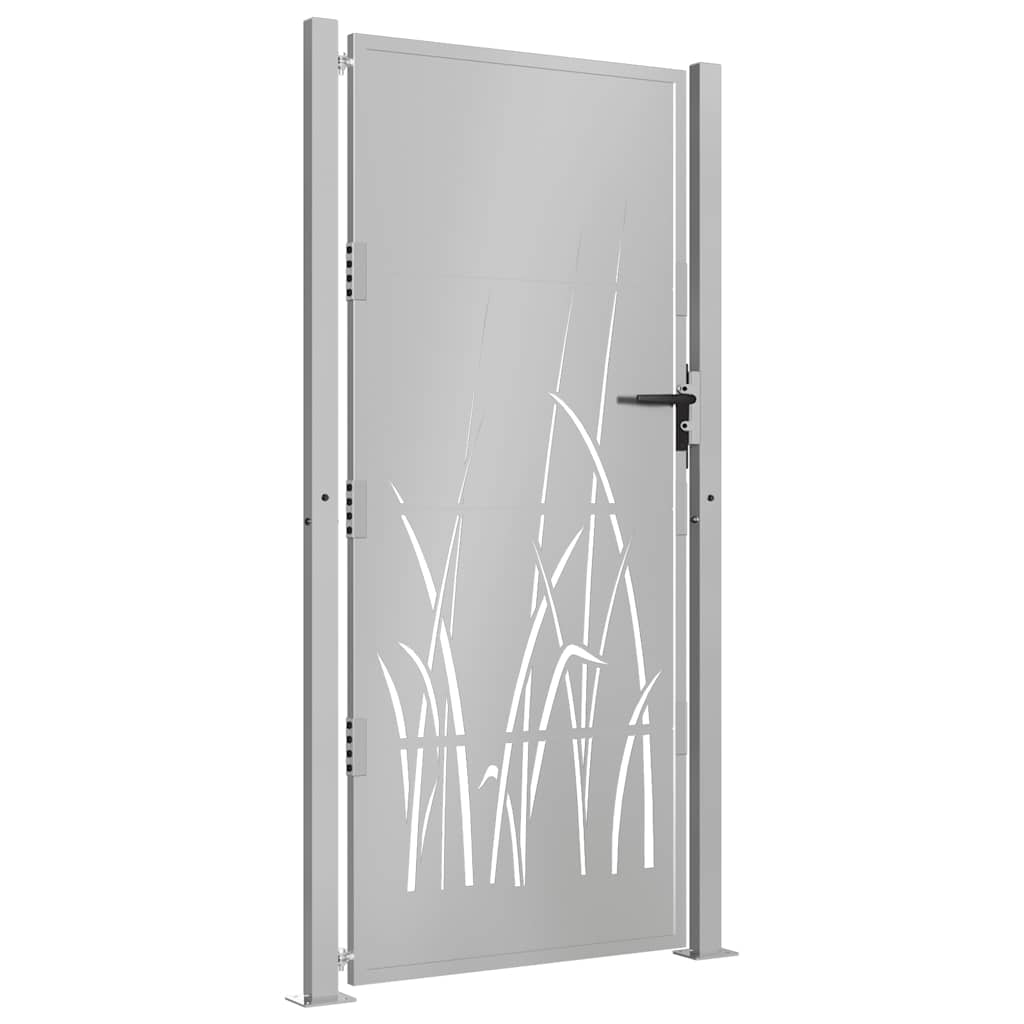Corten acél kerti kapu 100x200 cm, fűmintás
